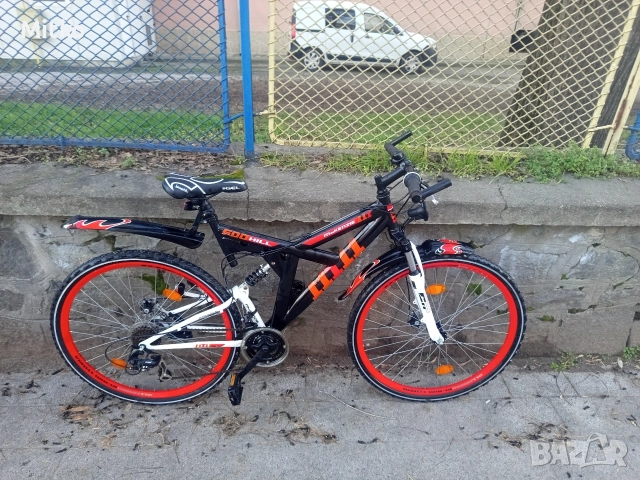 28 цола алуминиев велосипед с 21 скорости усилени капли амортисьори предни и задни дискови спирачки , снимка 3 - Велосипеди - 52928735