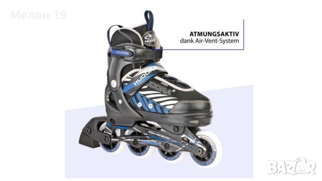 Детски ролери Leon, Гр. 37-40, черно/синьо, снимка 4 - Ролери, кънки - 40346749