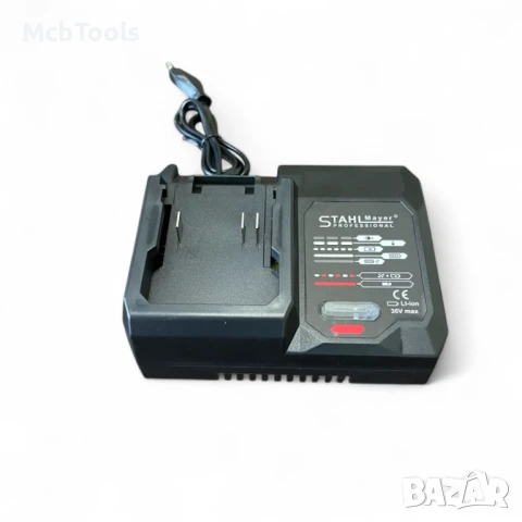 Акумулаторен ударен гайковерт / винтоверт 36V 8Ah с 40 части в куфар StahlMayer, снимка 5 - Винтоверти - 50732592
