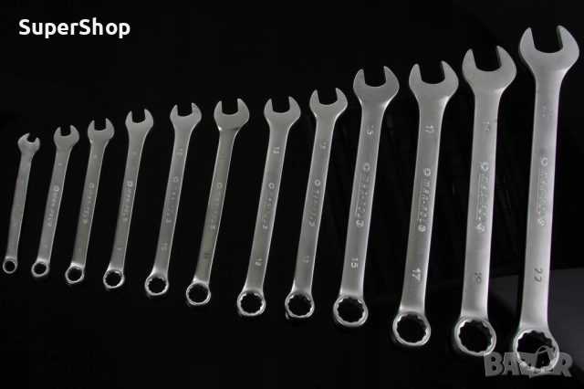 Полски Комплект 12 бр звездогаечни ключове MAR-POL от 6 до 22 мм ключ, снимка 5 - Други инструменти - 52542541