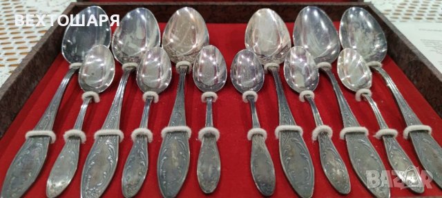 Невероятен Руски Комплект Прибори за Хранене , снимка 2 - Антикварни и старинни предмети - 38588763