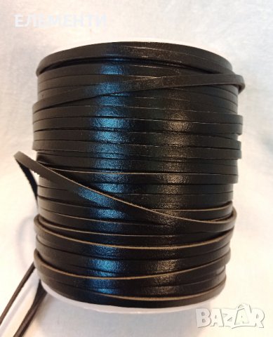 Плосък Кожен Ремък - 4 х 2 мм