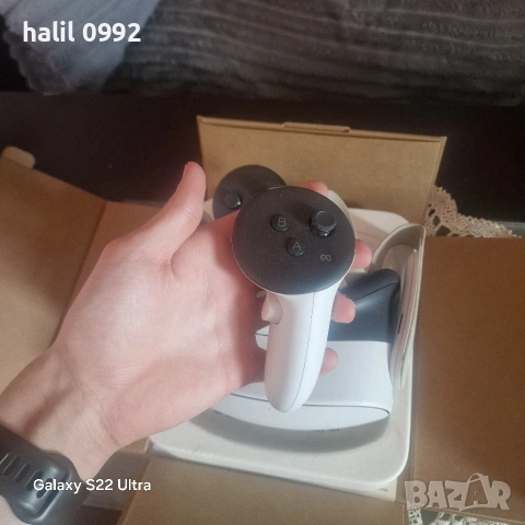 Meta Quest 3S 128GB – като нов + 2x AA презареждащи батерии (USB-C), снимка 4 - Други игри и конзоли - 54334233