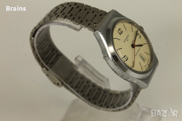 1950's ANKER 100 Стар Немски Ръчен Часовник, снимка 6 - Антикварни и старинни предмети - 52278806