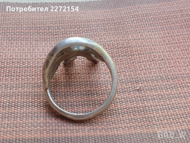 Сребърен пръстен гущер, снимка 2 - Пръстени - 51445657