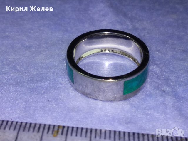 SWAROVSKI Елегантен МАРКОВ ЕМАЙЛИРАН СРЕБЪРЕН ПРЪСТЕН РОДИРАНО СРЕБРО 925 с КРИСТАЛИ СВАРОВСКИ 39898, снимка 15 - Пръстени - 42644189