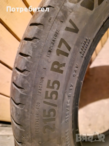 4бр. летни гуми Continental EcoContact 6Q 215/55/17, снимка 3 - Гуми и джанти - 52013669