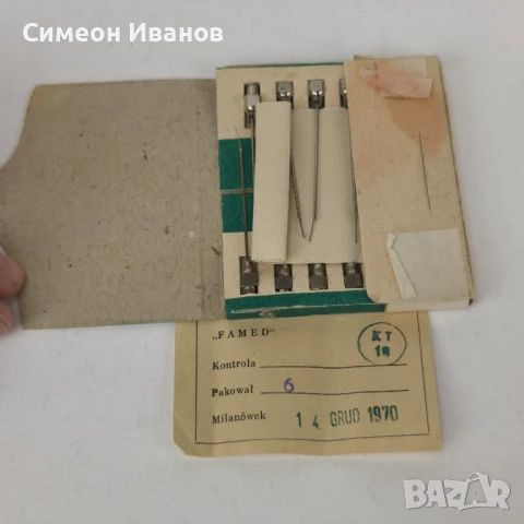 Стари игли за спринцовка Record Полша 12 броя #5959, снимка 4 - Други ценни предмети - 50473657