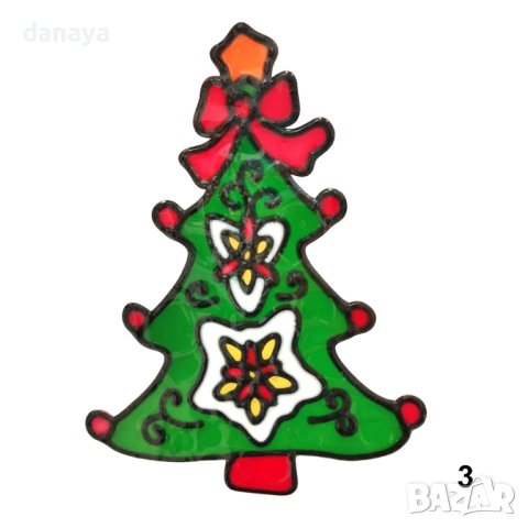 4154 Силиконов коледен стикер за прозорец, 18 см, снимка 4 - Декорация за дома - 42822515