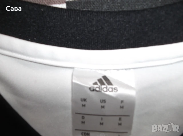 Тениски ADIDAS  мъжки,М  бяла/синьо и бяла/черно, снимка 6 - Тениски - 51253184