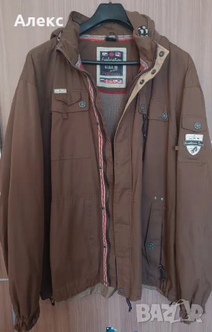 Кафяво есенно яке G. I. G. A. DX, 5XL, снимка 2 - Якета - 55997696