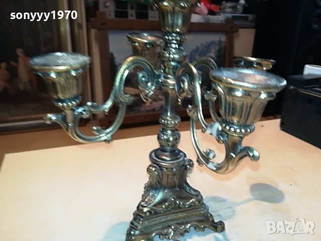 СВЕЩНИК ЗА 5 СВЕЩИ-ВНОС АНГЛИЯ 2405221449, снимка 2 - Антикварни и старинни предмети - 36861449