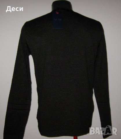 Armani Jeans мъжки пуловер черен размер S и ХХL нов с етикет, снимка 5 - Пуловери - 38581904