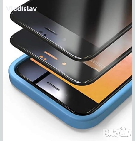 Bewahly Анти-шпионско закалено стъклено фолио за iPhone 7 Plus / 8 Plus [2 броя]