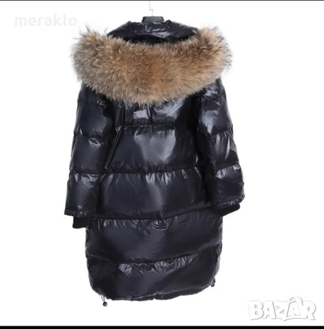 тотално намаление-Овърсайз от 330лв., ново, уникално яке, парка с гъши пух и естествен косъм , снимка 3 - Якета - 40032661