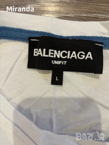 Balenciaga Бяла тениска L, снимка 6 - Тениски - 50787258
