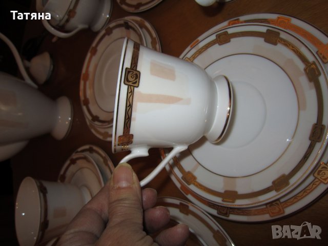 ссервиз за кафе  и чай   KAHLA  /  БОХЕМИЯ-ПРОИЗВОДИТЕЛ, снимка 8 - Сервизи - 28894453