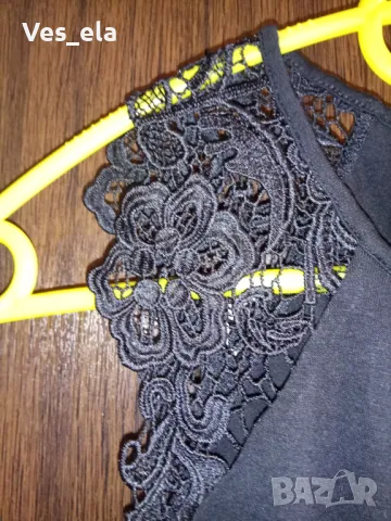 черен потник/топ с дантела , снимка 1