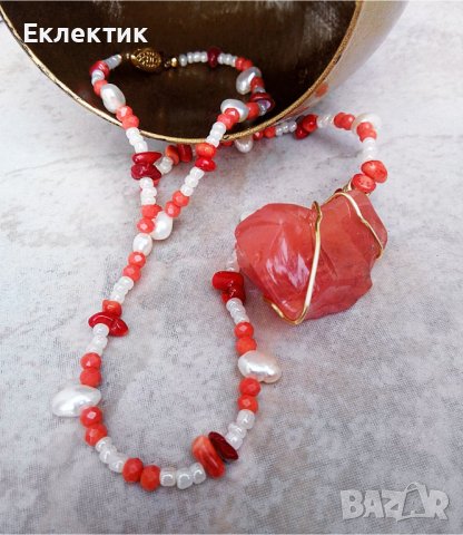 2 колиета с черешов кварц, снимка 16 - Колиета, медальони, синджири - 38662882