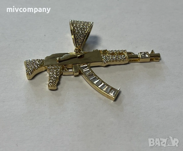 Златна висулка(Калашник) 6.36гр., снимка 2 - Колиета, медальони, синджири - 53075781