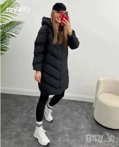 Черно дълго дамско яке , снимка 2 - Якета - 49183739