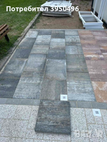 Плочи Appia Antica, 40x40x5см, цвят: сив меланж, снимка 3 - Строителни материали - 53059875