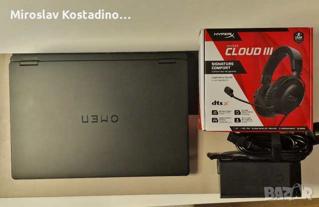 '' HP OMEN 17'' Gaming Laptop 17-db0016sa + слушалки Hyper X Coud 3, снимка 6 - Лаптопи за игри - 53984273