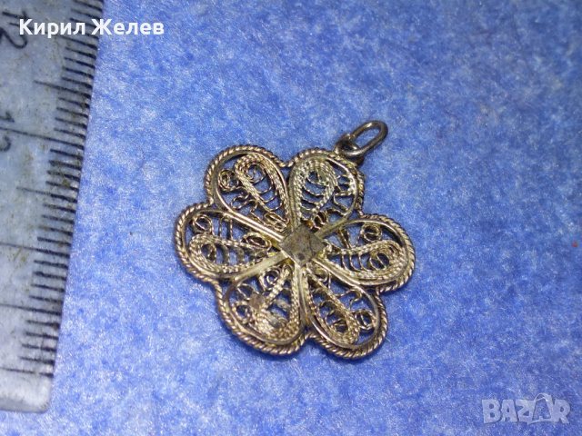 РАЗКОШЕН СТАРИНЕН ФИЛИГРАНЕН СРЕБЪРЕН МЕДАЛЬОН ЦВЕТЕ ВИСОКА ПРОБА СРЕБРО РЪЧНА ИЗРАБОТКА 41887, снимка 5 - Антикварни и старинни предмети - 44707560