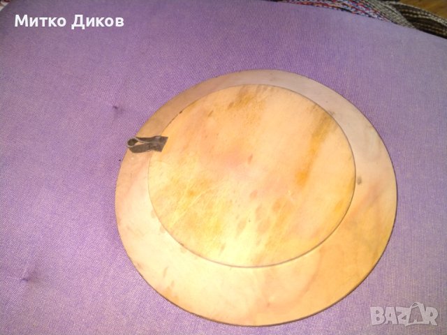Дървен плакет с метална вътрешност на Гурник Забже Полша фи 18см за стена, снимка 3 - Футбол - 40727205