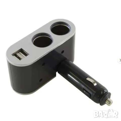 Разклонител за запалка с 2 гнезда и 2 USB порта, снимка 2 - Аксесоари и консумативи - 55863024