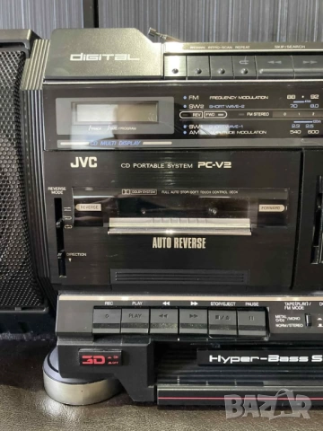 JVC-PCV2 Vintage 1988 Boom Box, снимка 8 - Радиокасетофони, транзистори - 52801242