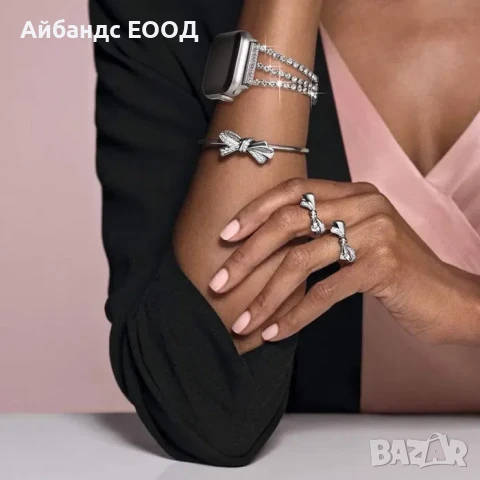 Стоманена каишка с кристали за Samsung/Huawei/Garmin, снимка 7 - Каишки за часовници - 49422290