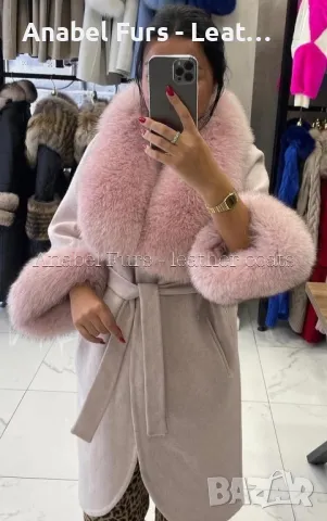 Дамско палто от естествен косъм лисица , снимка 11 - Палта, манта - 34851464