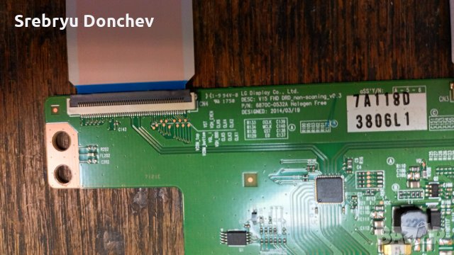 LG 43LJ594V със счупен екран-EAX67264001(1.5)/EAX67129604(1.0)/6870C-0532A Панел HC430DUN-SLTL1-A11X, снимка 9 - Части и Платки - 35200308