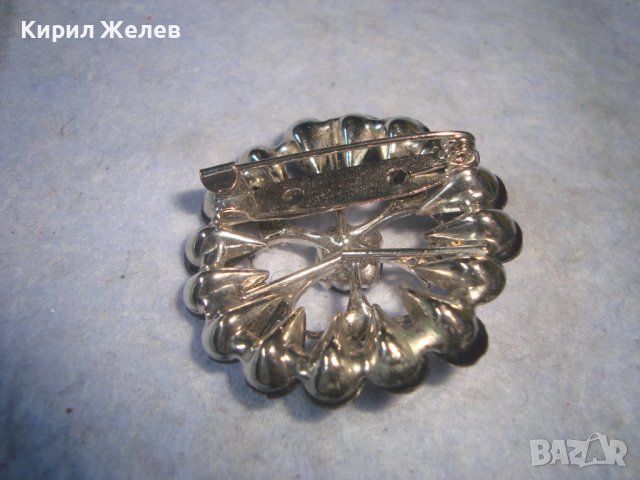 СТАРА ВИНТИДЖ СТИЛ РЕТРО - АРТ СРЕБРИСТА БРОШКА с ФАСЕТИРАН ГРАНАТ 71251, снимка 5 - Други - 37660852