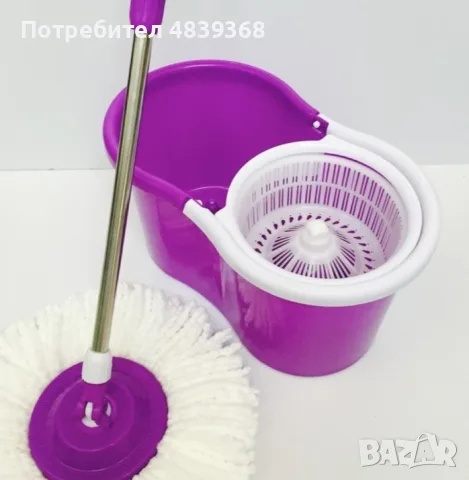 Моп за почистване на под - ламинат - spin mop 360 ПРОМО ЦЕНА, снимка 3 - Мопове, кофи, четки и метли - 56264938