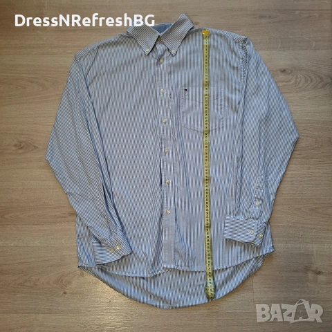 Мъжка раирана риза Tommy Hilfiger, размер L, снимка 5 - Ризи - 54235377