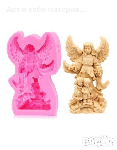 Силиконов молд ангел с дечица