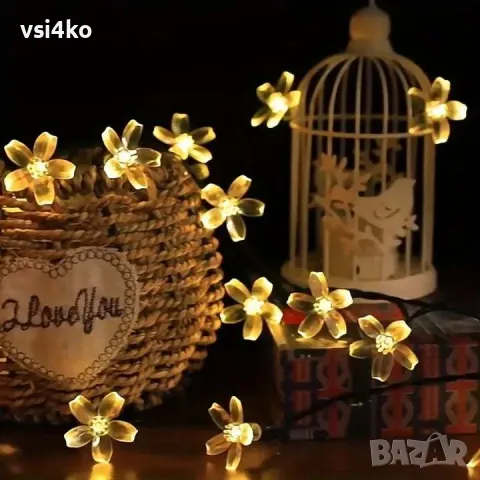 Соларни LED лампички във формат на цветенца, снимка 4 - Соларни лампи - 48263309