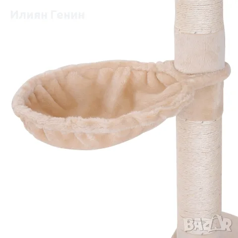 PawHut Дърво за котки с регулируема височина и височина за таван, снимка 3 - За котки - 56149263