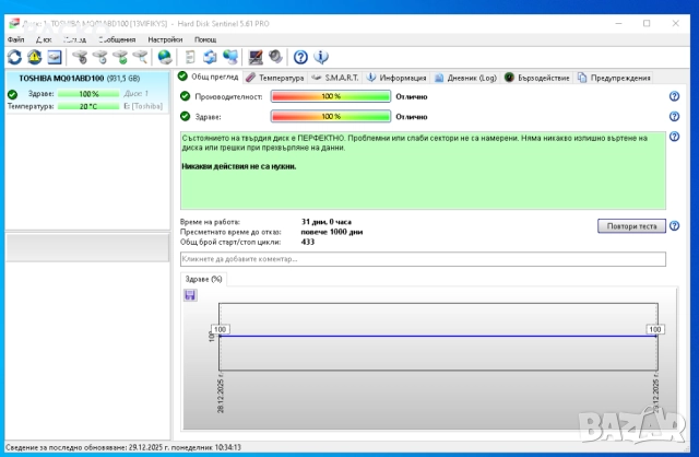 Външен хард диск 1ТВ 2,5" TOSHIBA, снимка 5 - Твърди дискове - 52925698