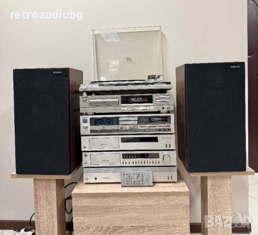 🔊Висок клас аудио сет Technics - стъпало, предусилвател с тунер, дек, CD, грамофон и колони, снимка 2 - Аудиосистеми - 52490126