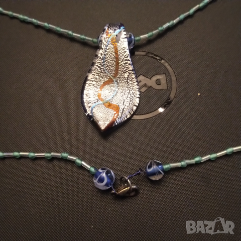 Намалено Мурано страхотно колие в стил арт нуво, снимка 6 - Колиета, медальони, синджири - 36499851