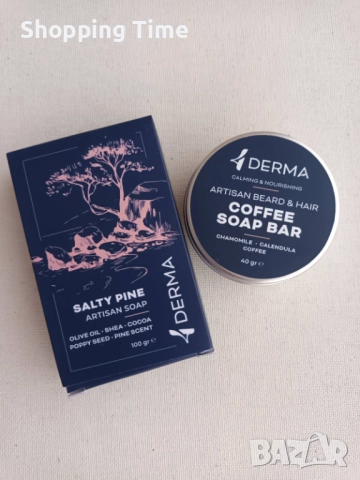 НОВ к-кт 4DERMA от 2 сапуна за коса и брада, Спиди- НАМАЛЕН на 20лв!