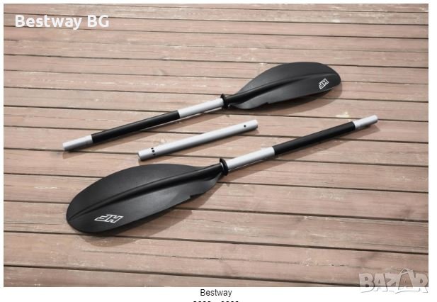  Надуваем двуместен каяк 65077 BESTWAY 321х88см с две гребла и помпа, снимка 7 - Водни спортове - 36677798