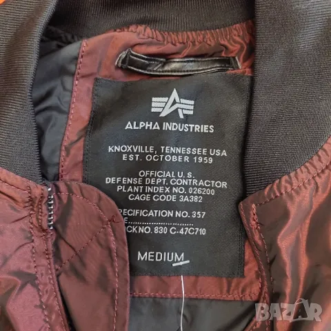 ALPHA INDUSTRIES  леко бомбър яке , унисекс модел - размер S-M, снимка 8 - Якета - 47412109