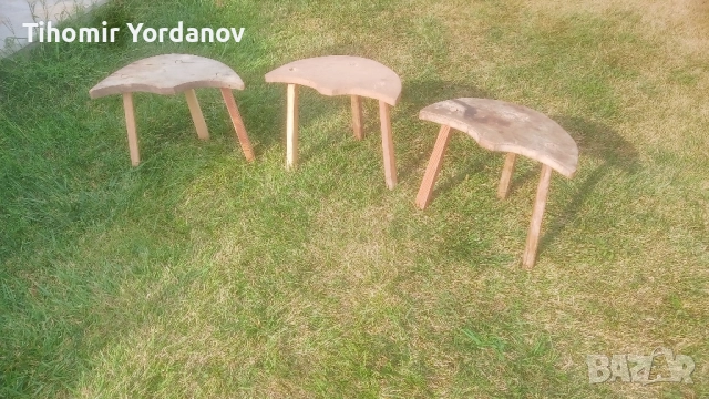 Трикрако столче -3 броя., снимка 6 - Антикварни и старинни предмети - 51500179