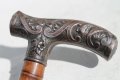Стар бастун от бамбук със сребърна дръжка, снимка 9