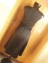 Черна елегантна рокля под коляно С, снимка 2