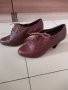Clarks кафяви кожени обувки с ток UK 4, №37 , снимка 1 - Дамски обувки на ток - 38550684